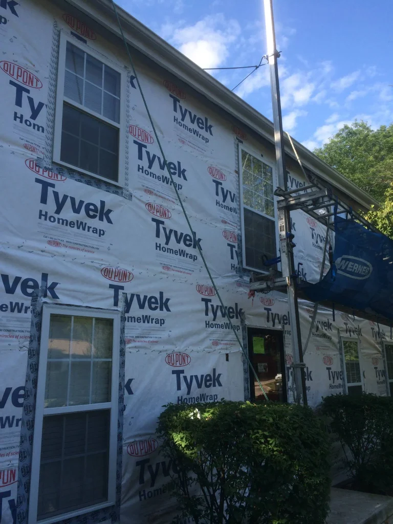 insulation wrap during siding installation